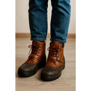 Men's U.S.‎ Polo Assn. Brown Black Boots Size 8.5 Strap Gorpcore Outdoor Utility